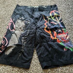 Black swimming trunks